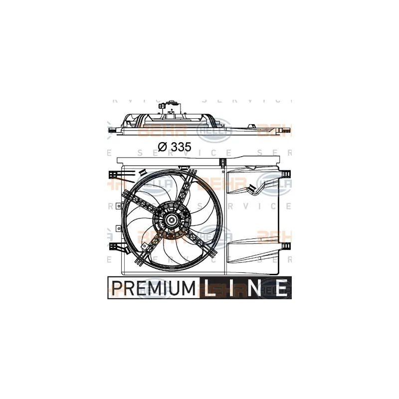 Ventilateur, refroidissement du moteur HELLA 8EW 351 040-341