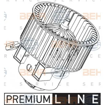 Pulseur d'air habitacle HELLA 8EW 351 040-461