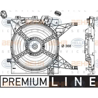 Ventilateur, refroidissement du moteur HELLA 8EW 351 040-601