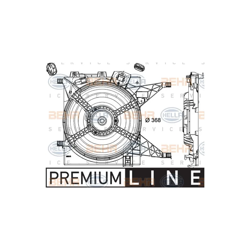 Ventilateur, refroidissement du moteur HELLA 8EW 351 040-601