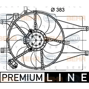 Ventilateur, refroidissement du moteur HELLA 8EW 351 040-741