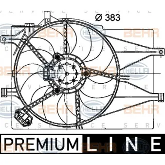 Ventilateur, refroidissement du moteur HELLA 8EW 351 040-751