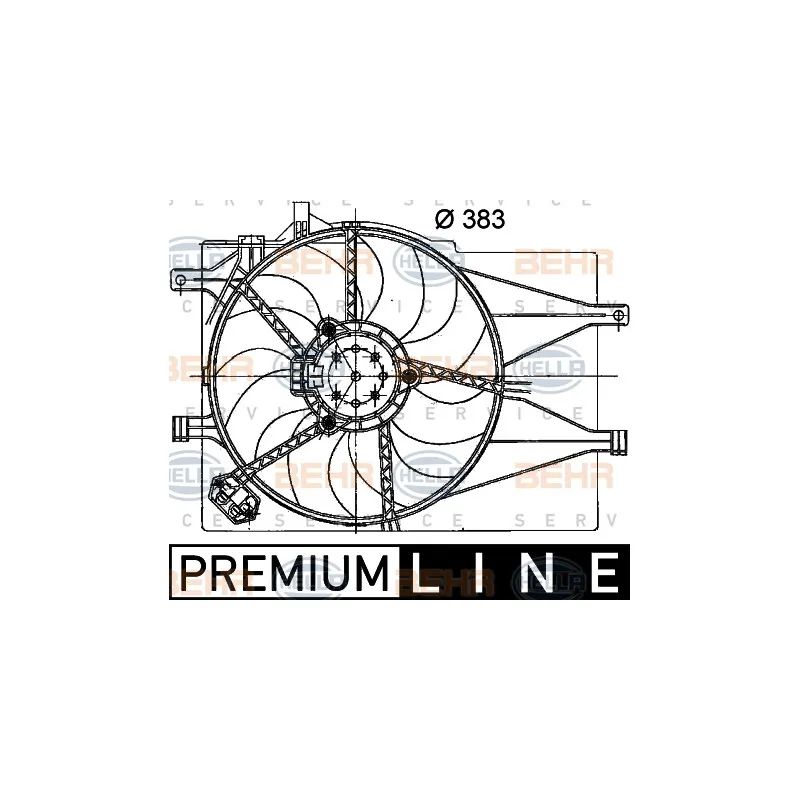 Ventilateur, refroidissement du moteur HELLA 8EW 351 040-751