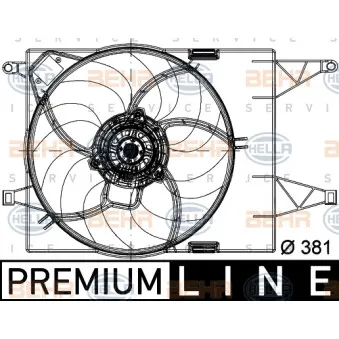 Ventilateur, refroidissement du moteur HELLA 8EW 351 041-031