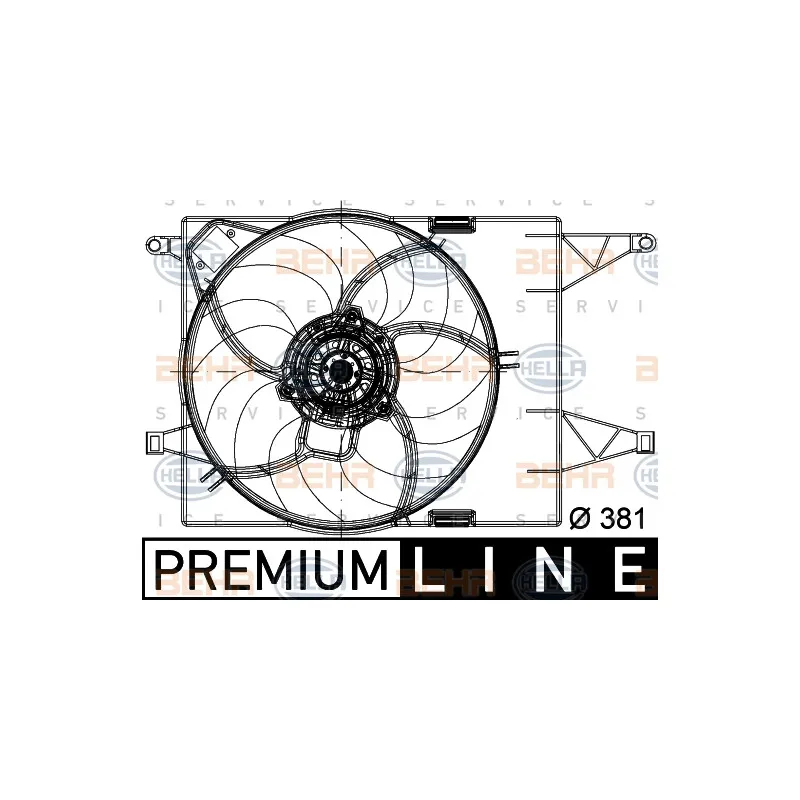Ventilateur, refroidissement du moteur HELLA 8EW 351 041-031