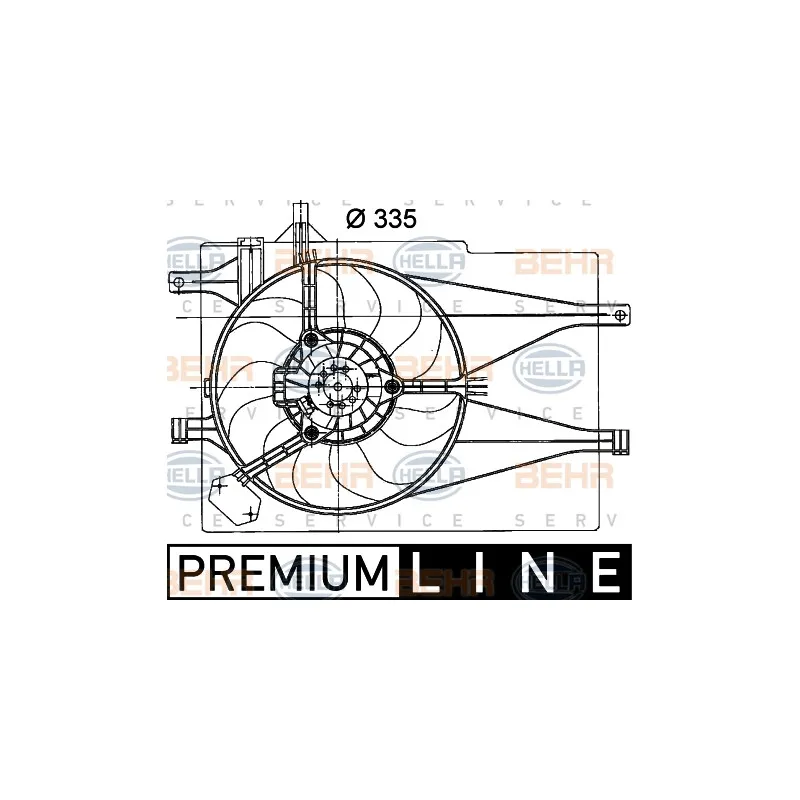 Ventilateur, refroidissement du moteur HELLA 8EW 351 041-041