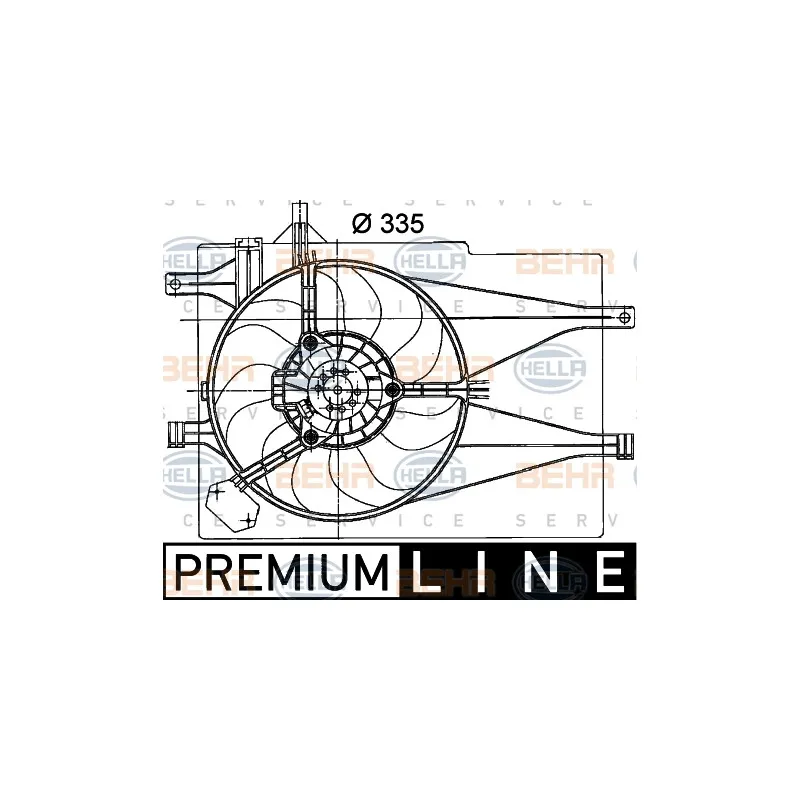 Ventilateur, refroidissement du moteur HELLA 8EW 351 041-051