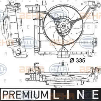 Ventilateur, refroidissement du moteur HELLA 8EW 351 041-181