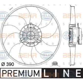 Ventilateur, refroidissement du moteur HELLA 8EW 351 041-241