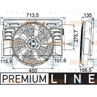Ventilateur, refroidissement du moteur HELLA