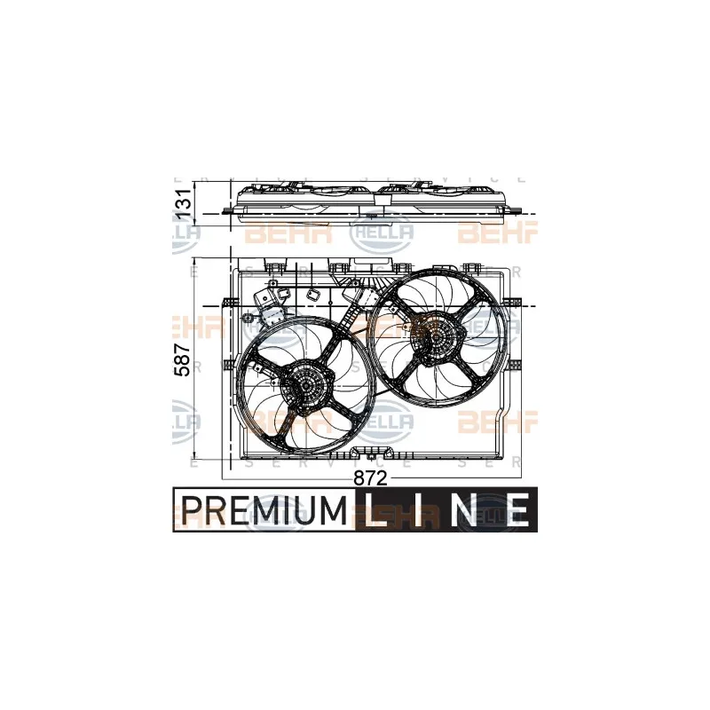 Ventilateur, refroidissement du moteur HELLA 8EW 351 041-431