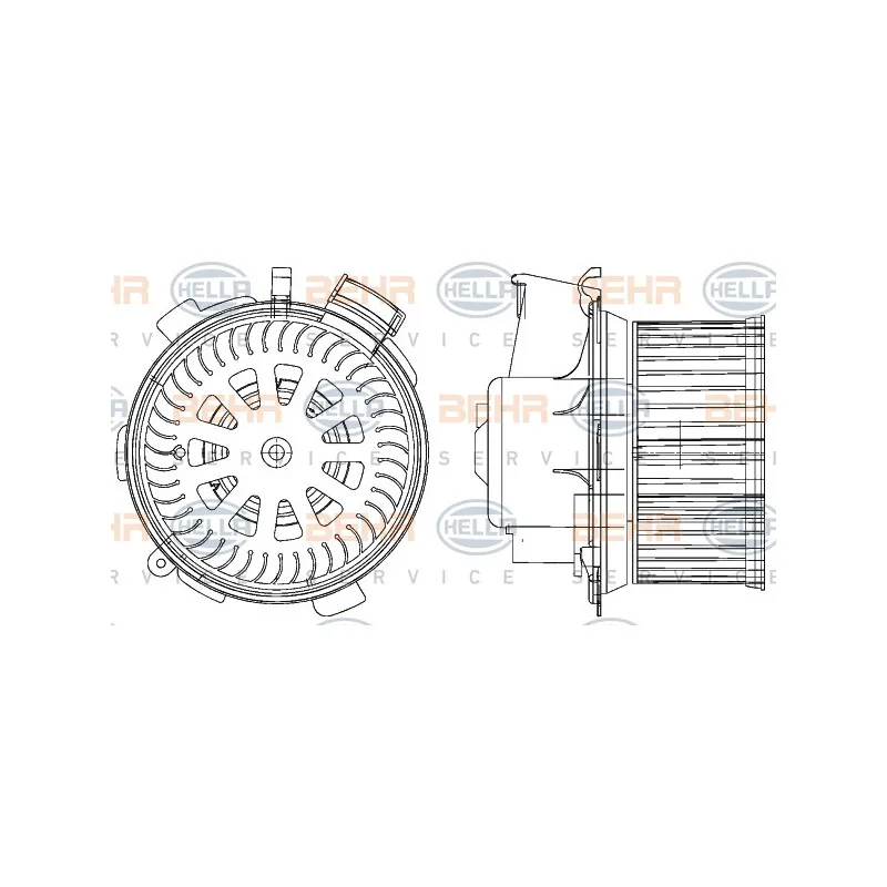 Pulseur d'air habitacle HELLA 8EW 351 041-521