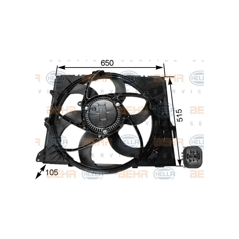 Ventilateur, refroidissement du moteur HELLA 8EW 351 043-251