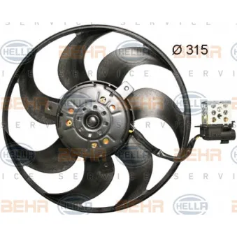 Ventilateur, refroidissement du moteur HELLA 8EW 351 044-061
