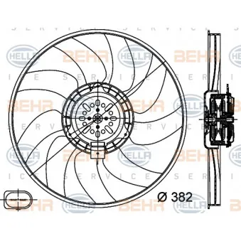 Ventilateur, refroidissement du moteur HELLA 8EW 351 044-351