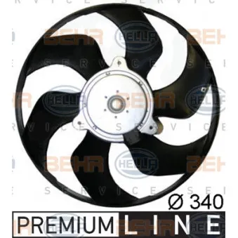 Ventilateur, refroidissement du moteur HELLA 8EW 351 044-391