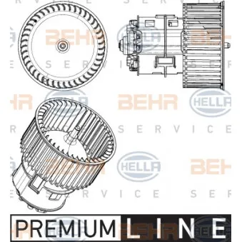 Pulseur d'air habitacle HELLA 8EW 351 104-441