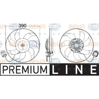 Ventilateur, refroidissement du moteur HELLA 8EW 351 104-471