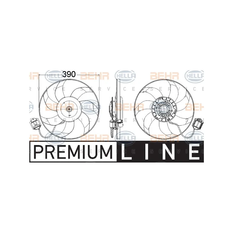 Ventilateur, refroidissement du moteur HELLA 8EW 351 104-471
