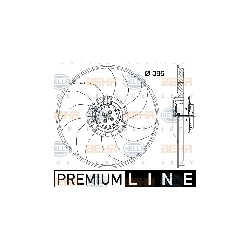 Ventilateur, refroidissement du moteur HELLA 8EW 351 150-671