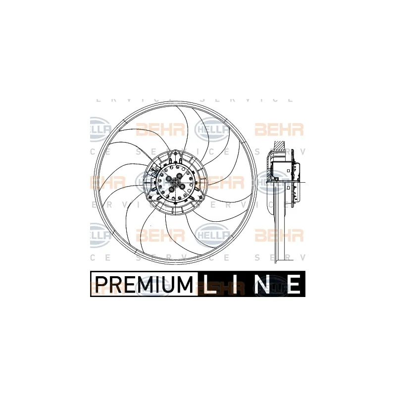 Ventilateur, refroidissement du moteur HELLA 8EW 351 150-681