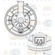 Pulseur d'air habitacle HELLA 8EW 351 150-781 - Visuel 1