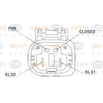 Ventilateur, refroidissement du moteur HELLA 8EW 351 151-071