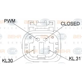 Ventilateur, refroidissement du moteur HELLA 8EW 351 151-081