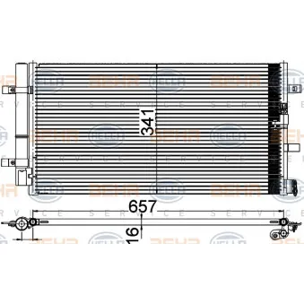 Condenseur, climatisation HELLA 8FC 351 000-314
