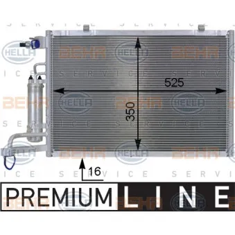 Condenseur, climatisation HELLA 8FC 351 000-411