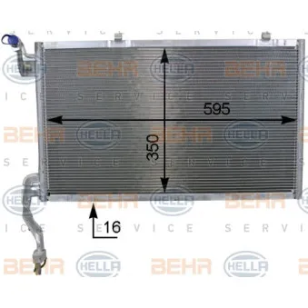 Condenseur, climatisation HELLA 8FC 351 000-441