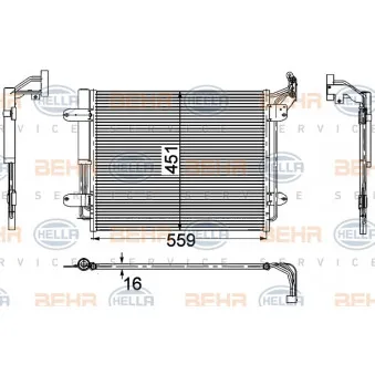 Condenseur, climatisation HELLA 8FC 351 000-814