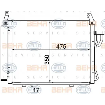 Condenseur, climatisation HELLA 8FC 351 001-211