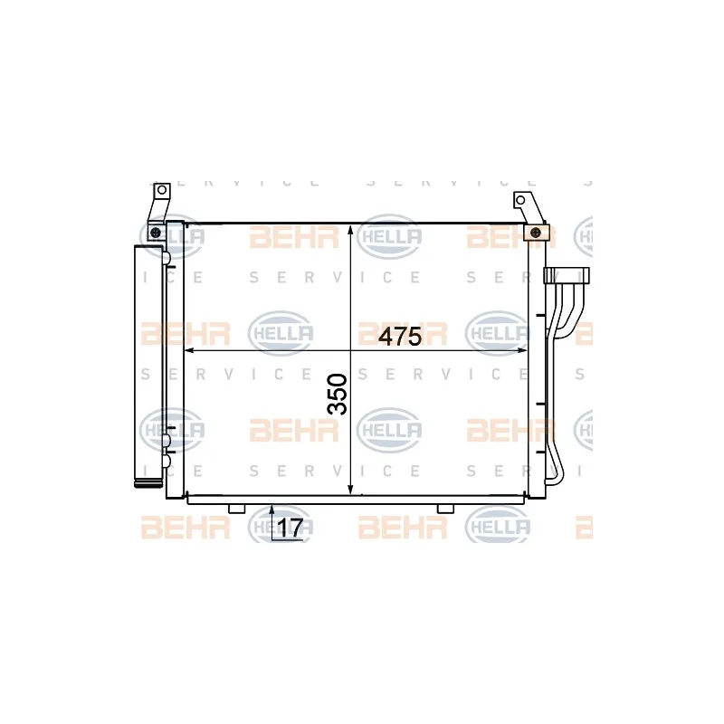 Condenseur, climatisation HELLA 8FC 351 001-211