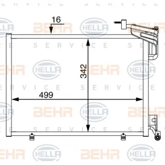 Condenseur, climatisation HELLA 8FC 351 001-584