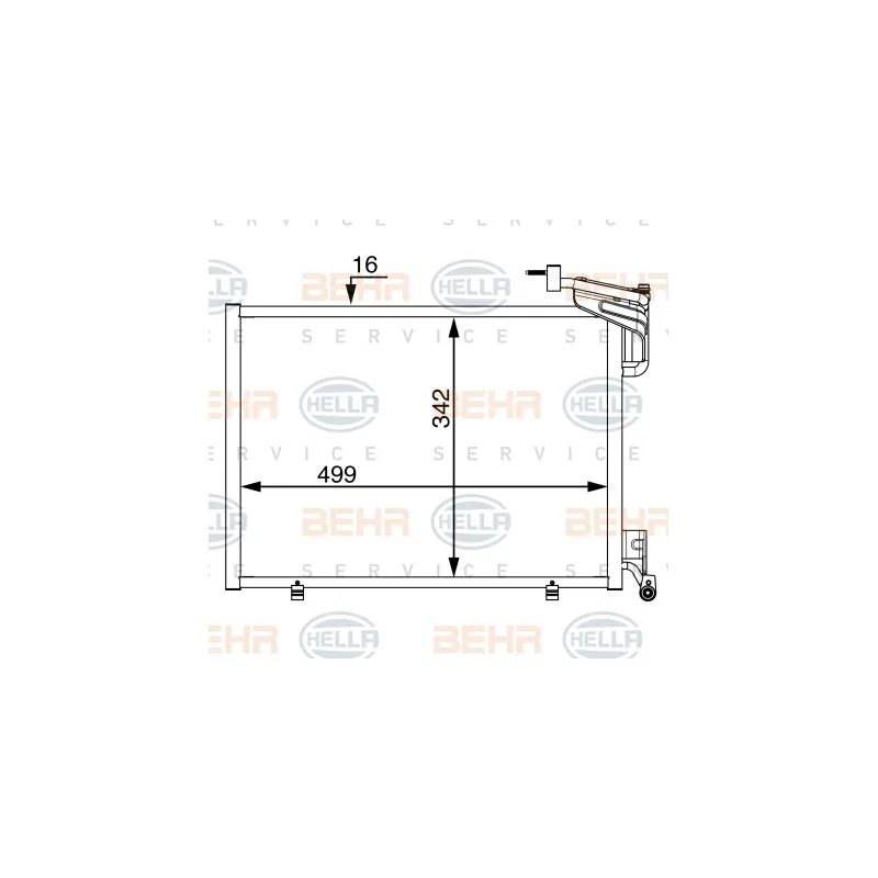 Condenseur, climatisation HELLA 8FC 351 001-584