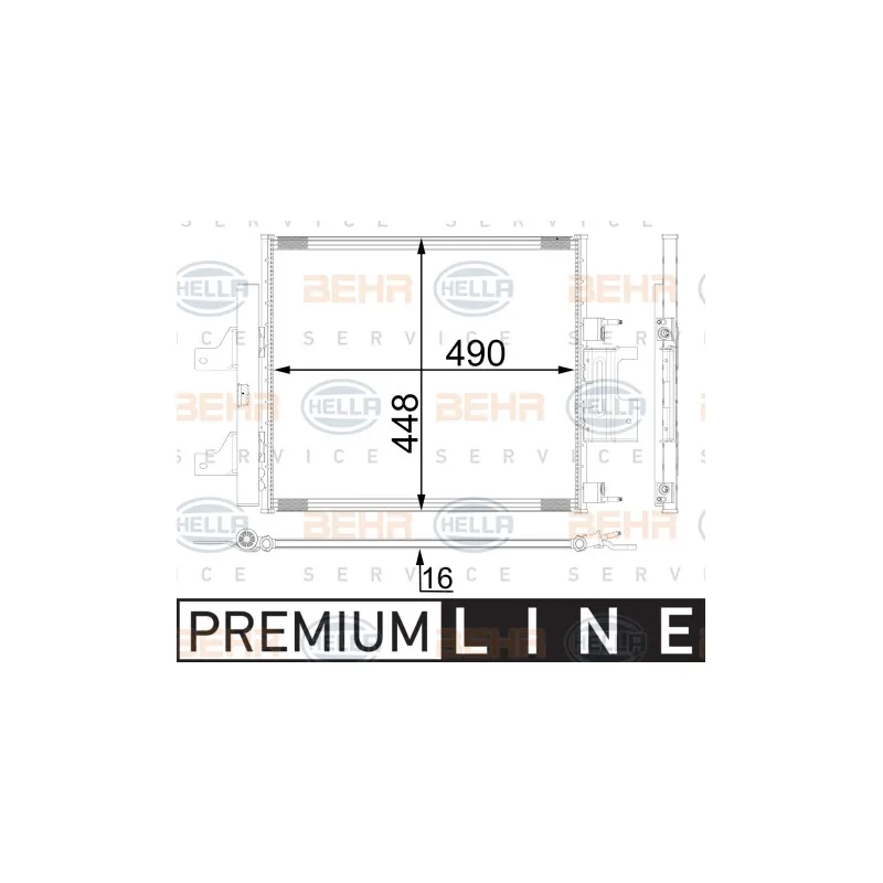 Condenseur, climatisation HELLA 8FC 351 001-711