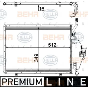 Condenseur, climatisation HELLA 8FC 351 003-561