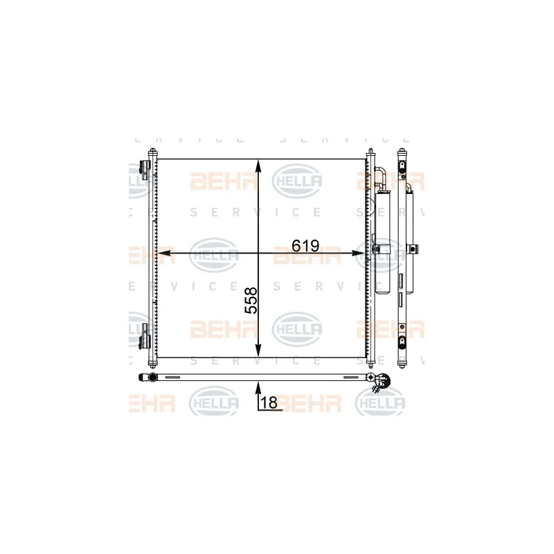 Condenseur, climatisation HELLA 8FC 351 003-694