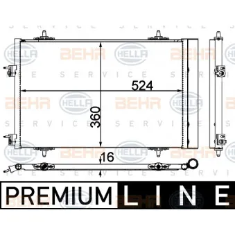 Condenseur, climatisation HELLA 8FC 351 004-561