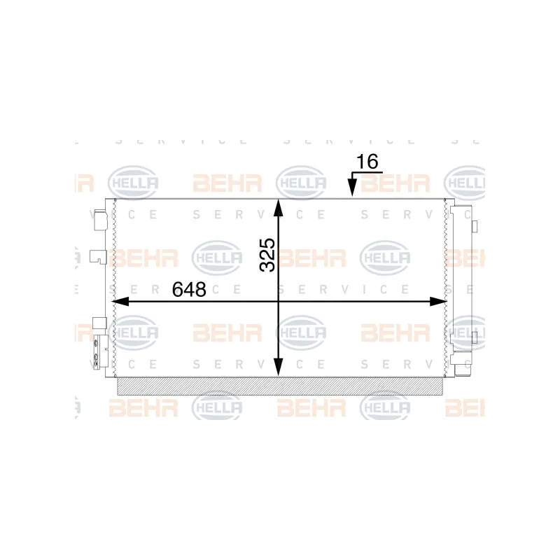 Condenseur, climatisation HELLA 8FC 351 004-714