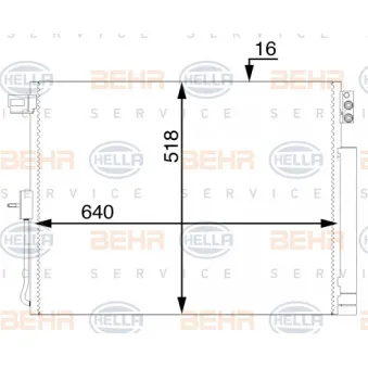 Condenseur, climatisation HELLA 8FC 351 004-724