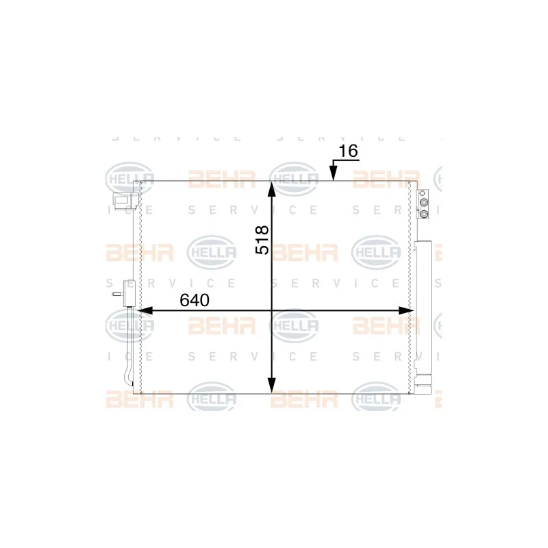 Condenseur, climatisation HELLA 8FC 351 004-724