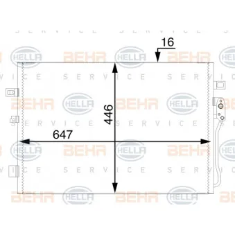 Condenseur, climatisation HELLA 8FC 351 004-734