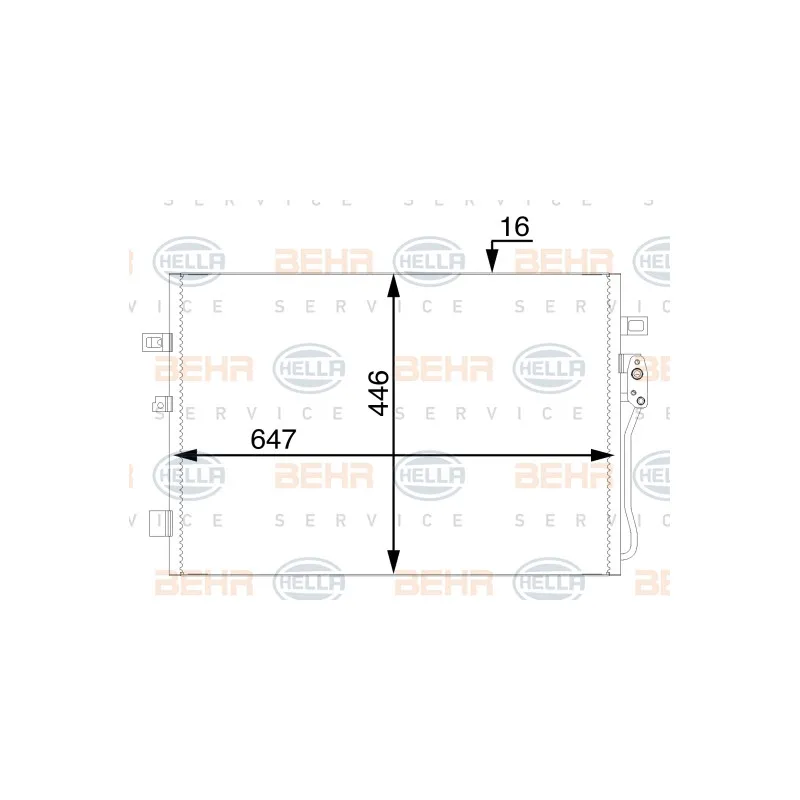 Condenseur, climatisation HELLA 8FC 351 004-734