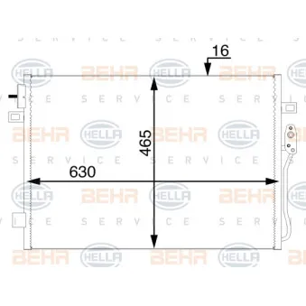 Condenseur, climatisation HELLA 8FC 351 004-744