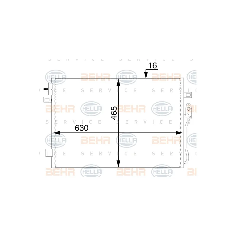 Condenseur, climatisation HELLA 8FC 351 004-744