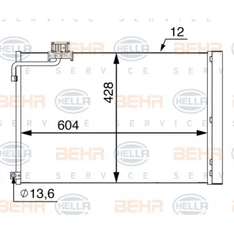 Condenseur, climatisation HELLA 8FC 351 005-464