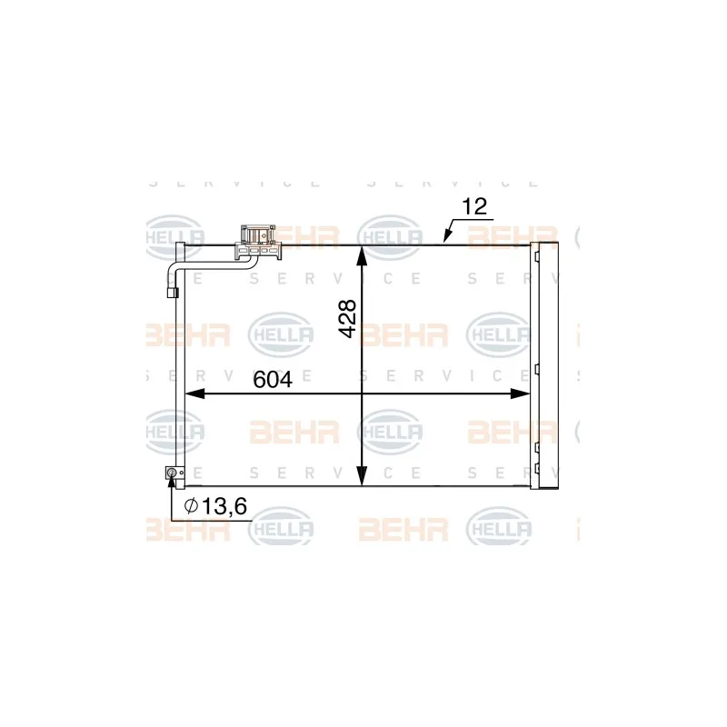 Condenseur, climatisation HELLA 8FC 351 005-464