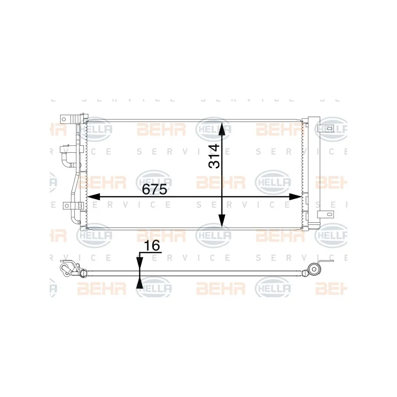 Condenseur, climatisation HELLA 8FC 351 008-364